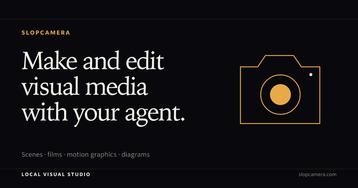 Slopcamera: a visual studio for coding agents